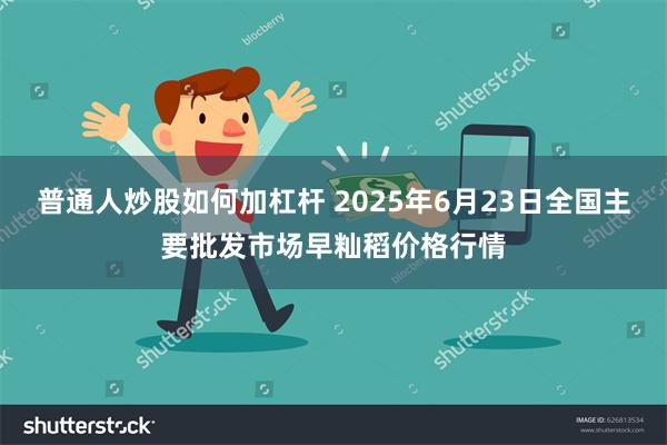 普通人炒股如何加杠杆 2025年6月23日全国主要批发市场早籼稻价格行情